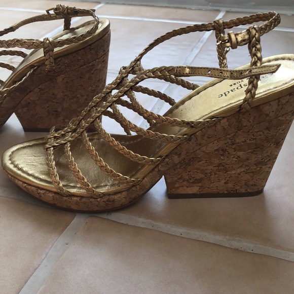 Kate Spade Gold Wedges - Picture 2 of 3